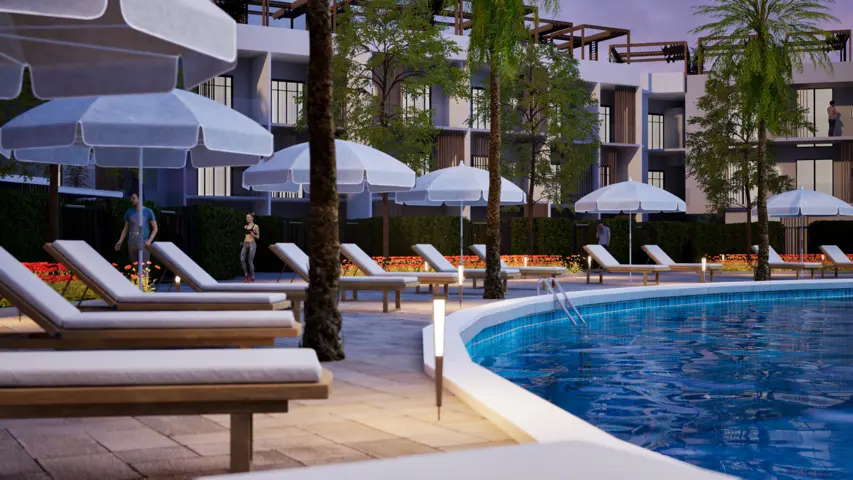 110 First Floor building 8 side pool.